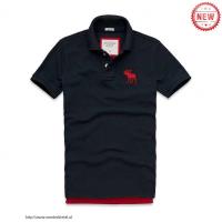 heren abercrombie and fitch korte polo t-shirt koningsblauw rood moose logo Outlet Breda a43b2911